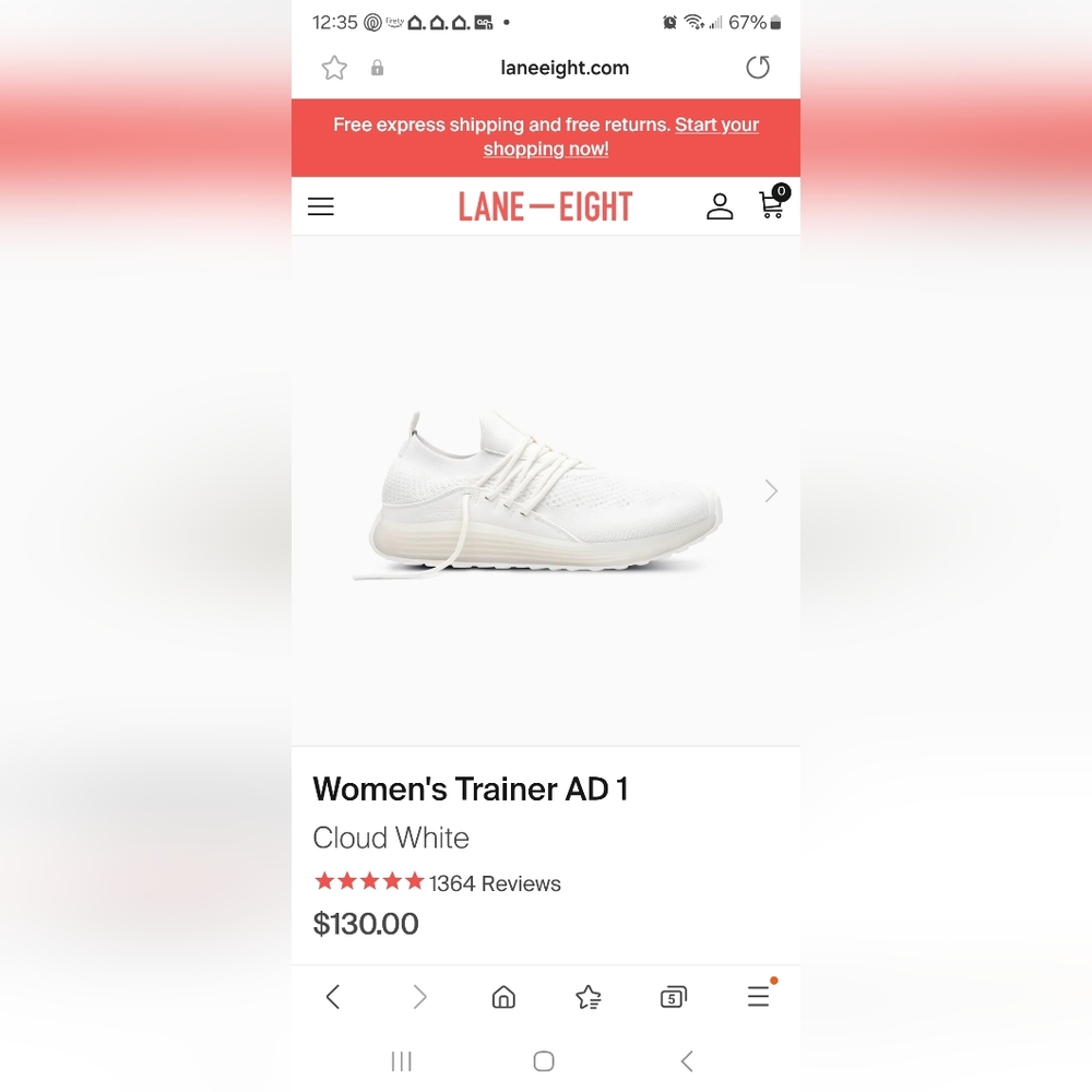 Lane Eight Womens Trainer AD 1